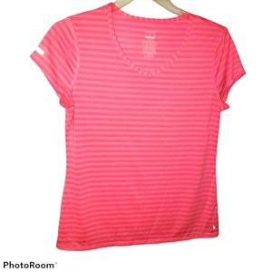 Danskin Now semi fit relaxed pink striped top. 202